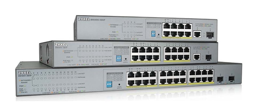 Zyxels Unmanaged GS1300 Managed GS1350 Switche 945X368